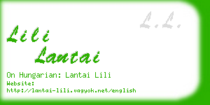 lili lantai business card